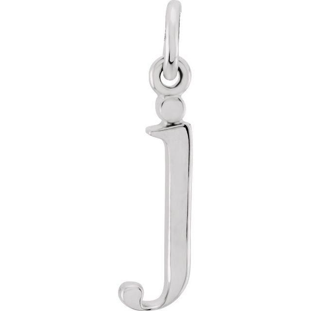 Silver Lowercase Initial Pendant