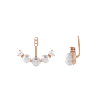 14K Akoya Pearl and Natural Diamond Earring Jacket
