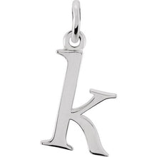Silver Lowercase Initial Pendant