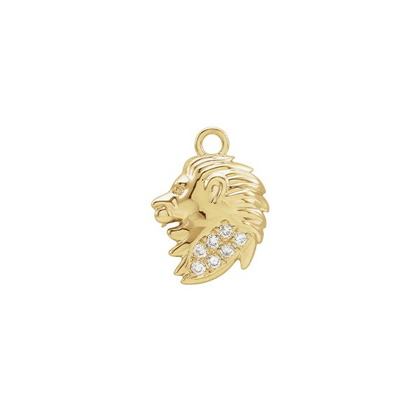 14K Natural Diamond Zodiac Earring Dangle