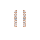 14K Gold and Lab Grown Diamond Hoop Earrings