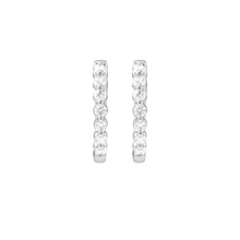 14K Gold and Lab Grown Diamond Hoop Earrings