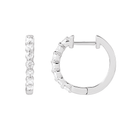 14K Gold and Lab Grown Diamond Hoop Earrings