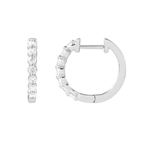 14K Gold and Lab Grown Diamond Hoop Earrings