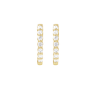 14K Gold and Lab Grown Diamond Hoop Earrings