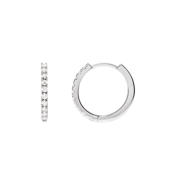 14K Lab Grown Diamond Hoops Earring