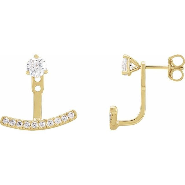 14K Lab Grown Diamond Earring Jackets