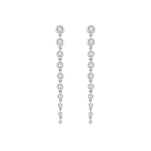 14K Lab Grown Graduated Line Drop Earring