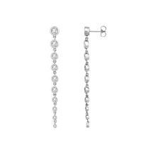 14K Lab Grown Graduated Line Drop Earring