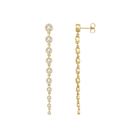 14K Lab Grown Graduated Line Drop Earring