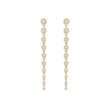 14K Lab Grown Graduated Line Drop Earring