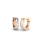 18K Natural Baguette Diamond 0.46ct Huggies Earring