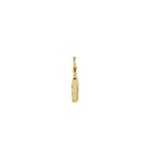 14K Natural Diamond Petite Lock Earring Dangle