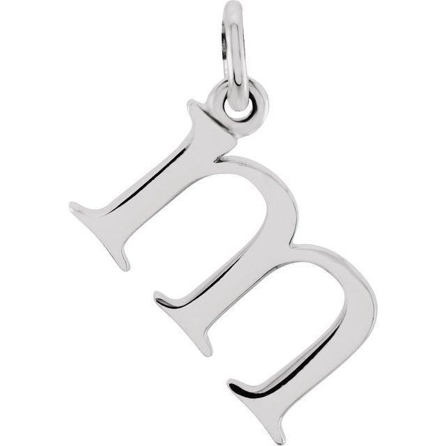 Silver Lowercase Initial Pendant