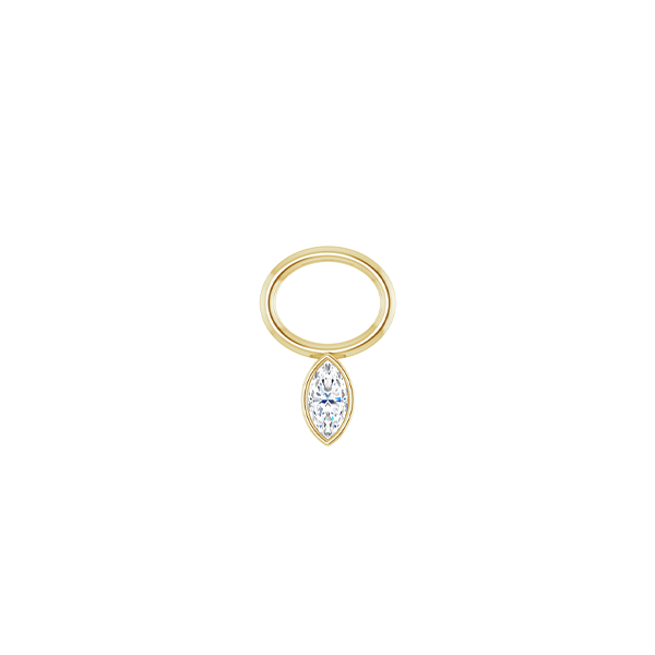 14K Diamond Marquise Earring Dangle