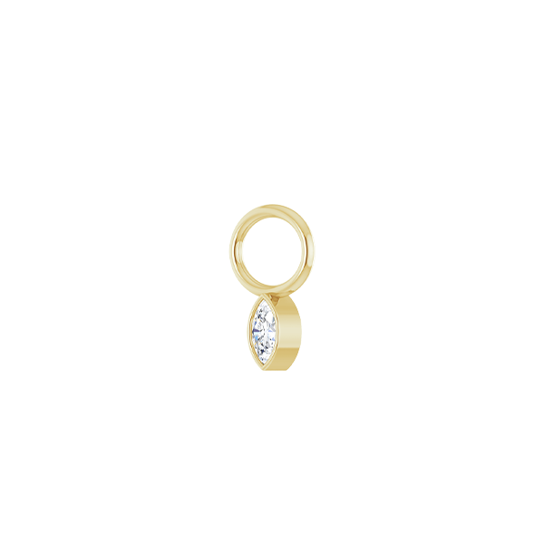 14K Diamond Marquise Earring Dangle
