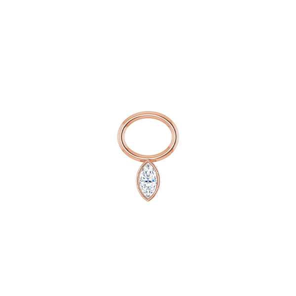 14K Diamond Marquise Earring Dangle