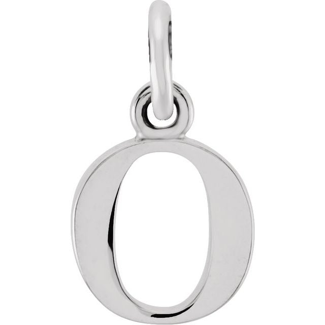 Silver Lowercase Initial Pendant