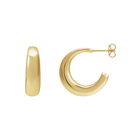 14K Classic Open Back Hoop Earrings