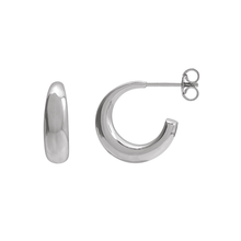 Silver Classic Open Back Hoop Earrings