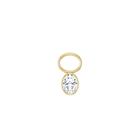 14K Diamond Oval Shape Earring Dangle