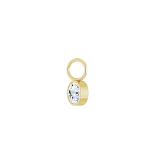 14K Diamond Oval Shape Earring Dangle