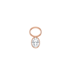 14K Diamond Oval Shape Earring Dangle