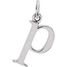 Silver Lowercase Initial Pendant