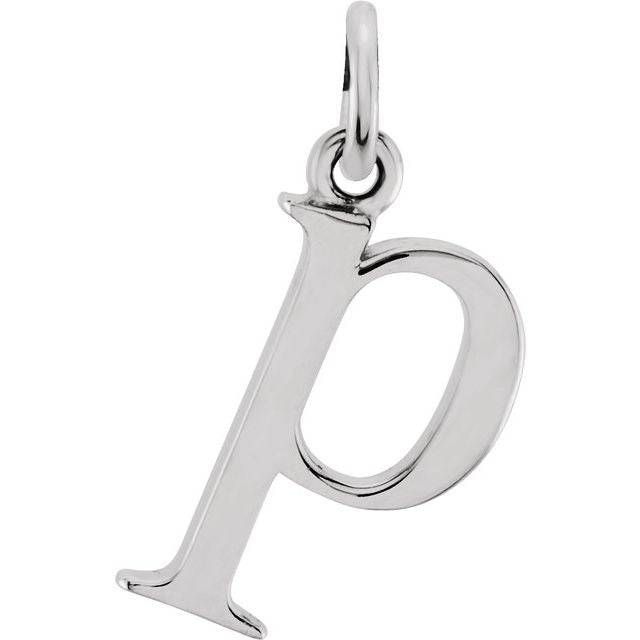 Silver Lowercase Initial Pendant