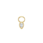 14K Diamond Pear Earring Dangle