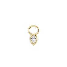 14K Diamond Pear Earring Dangle