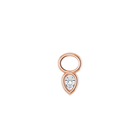 14K Diamond Pear Earring Dangle