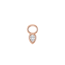 14K Diamond Pear Earring Dangle
