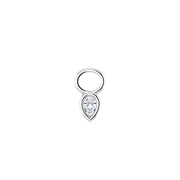 14K Diamond Pear Earring Dangle