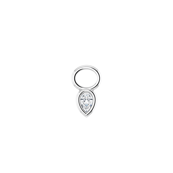 14K Diamond Pear Earring Dangle