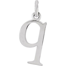 Silver Lowercase Initial Pendant