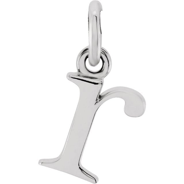 Silver Lowercase Initial Pendant