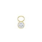 14K Diamond Round Shape Earring Dangle