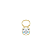 14K Diamond Round Shape Earring Dangle