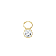 14K Diamond Round Shape Earring Dangle