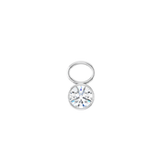 14K Diamond Round Shape Earring Dangle