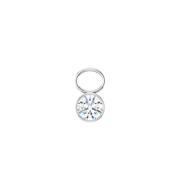 14K Diamond Round Shape Earring Dangle