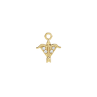 14K Natural Diamond Zodiac Earring Dangle