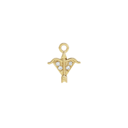 14K Natural Diamond Zodiac Earring Dangle