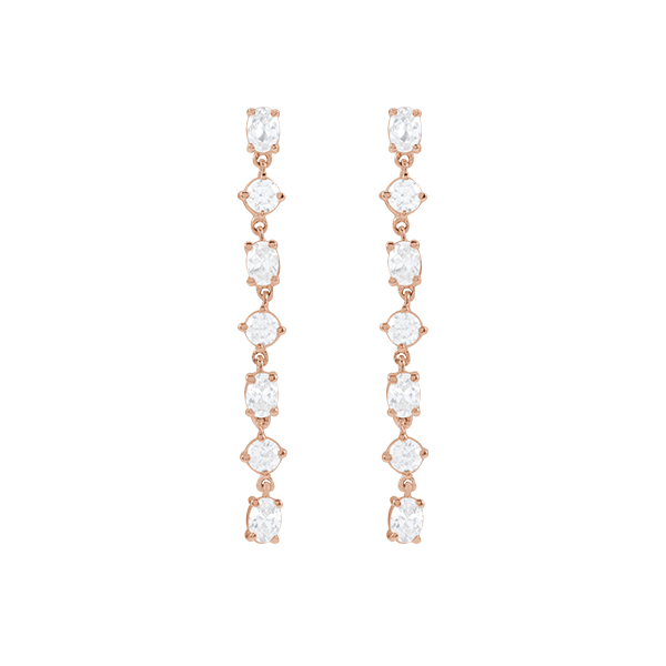 14K Lab Grown Diamonds Scattered Drop Earring