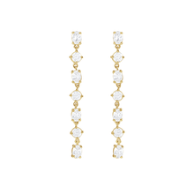 14K Lab Grown Diamonds Scattered Drop Earring