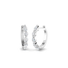 18K Natural Marquise and Round Diamond Hoop