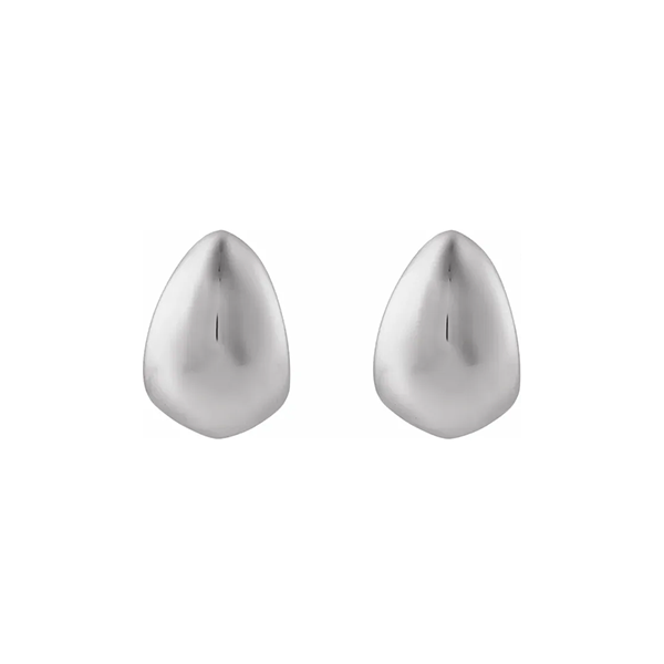Silver Teardrop 25mm J-Hoop Earrings
