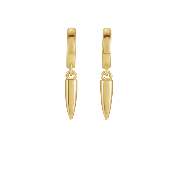 14K Spike Hoop Earring