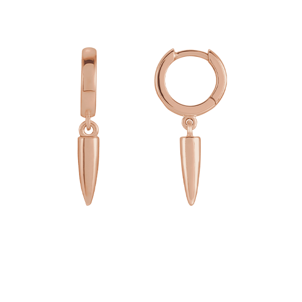 14K Spike Hoop Earring